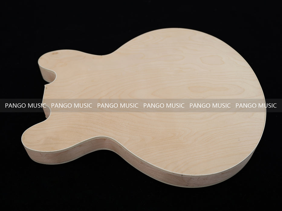 Semi Hollow Unfinished Maple DIY Electric Guitar Body (015)