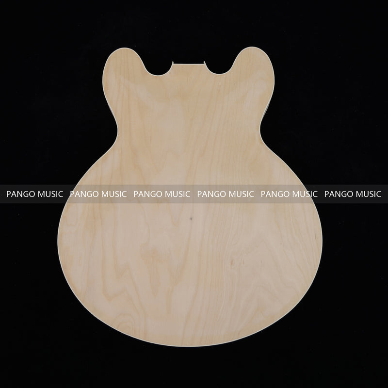 Semi-Hollow Unfinished Maple DIY Electric Guitar Body (004)