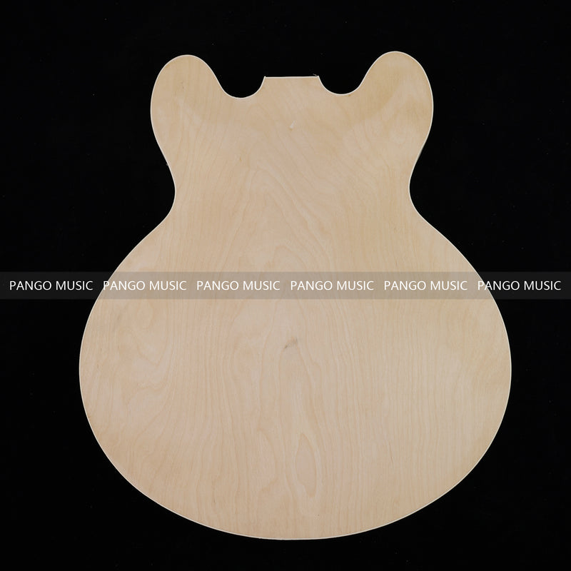 Semi Hollow Unfinished Maple DIY Electric Guitar Body (006)