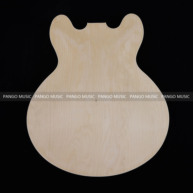 Semi Hollow Unfinished Maple DIY Electric Guitar Body (007)