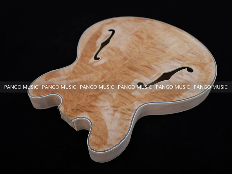 Semi Hollow Unfinished Maple DIY Electric Guitar Body (006)