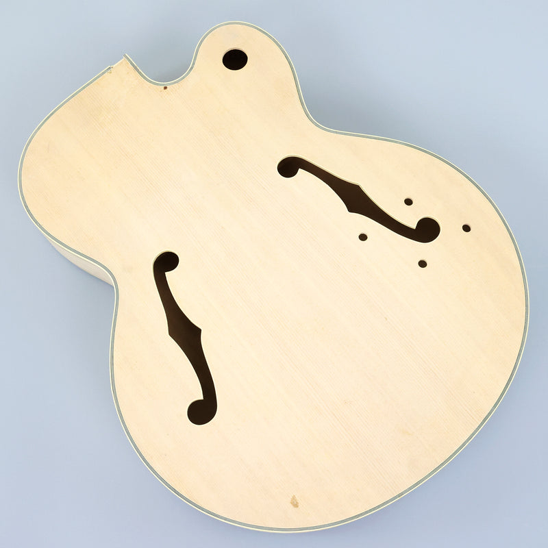 Semi Hollow Unfinished Maple DIY Electric Guitar Body (SHB-176, B Stock)
