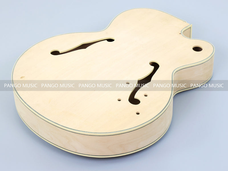 Semi Hollow Unfinished Maple DIY Electric Guitar Body (SHB-176, B Stock)