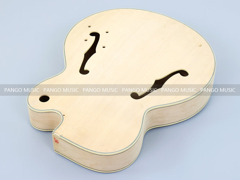 Semi Hollow Unfinished Maple DIY Electric Guitar Body (SHB-176, B Stock)