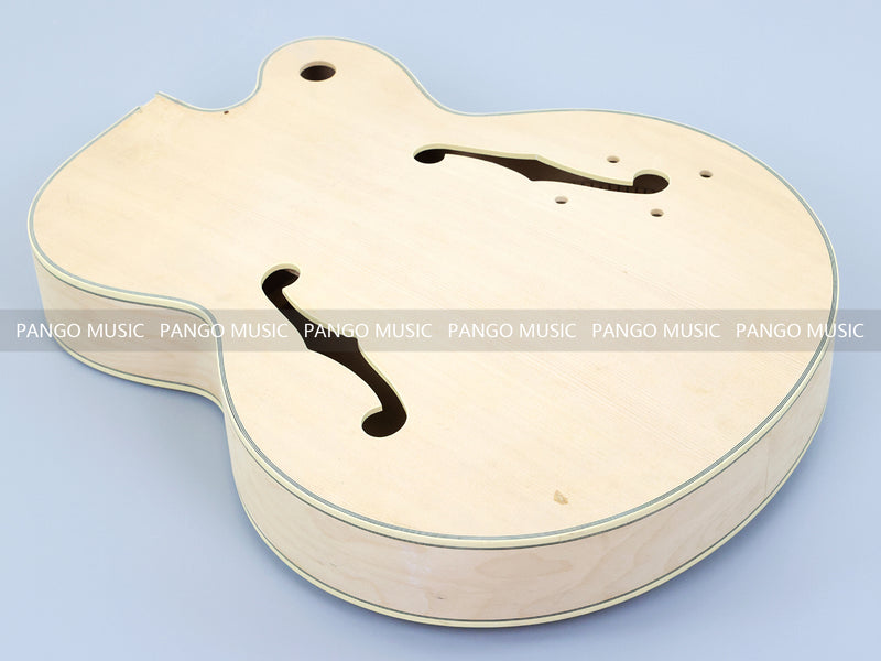 Semi Hollow Unfinished Maple DIY Electric Guitar Body (SHB-176, B Stock)