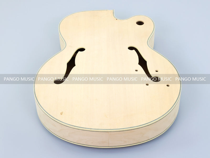 Semi Hollow Unfinished Maple DIY Electric Guitar Body (SHB-176, B Stock)