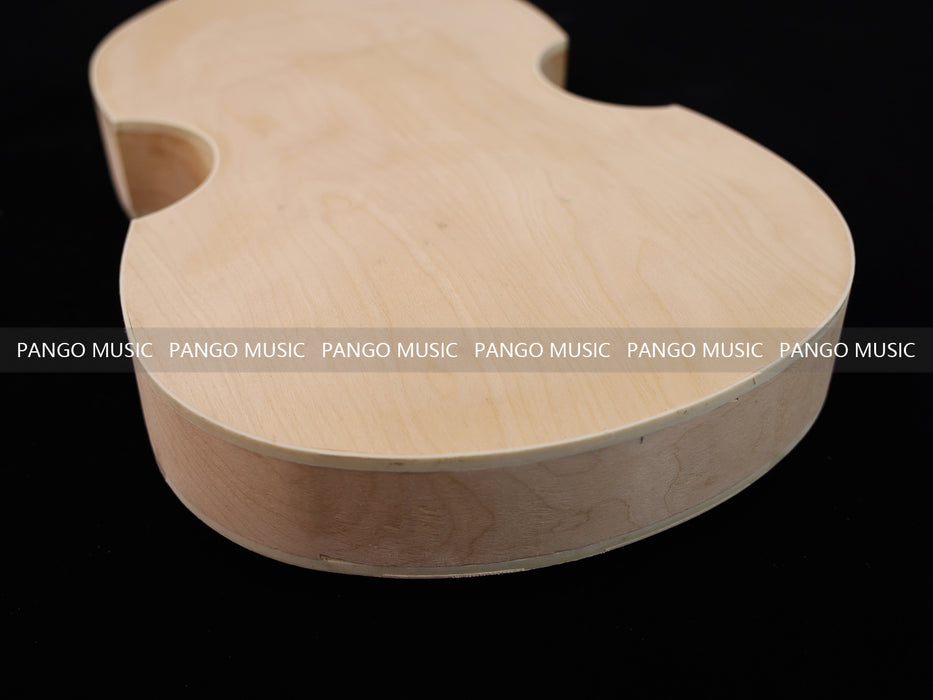 Semi Hollow Violin Style Unfinished Maple DIY Electric Guitar Body (034)