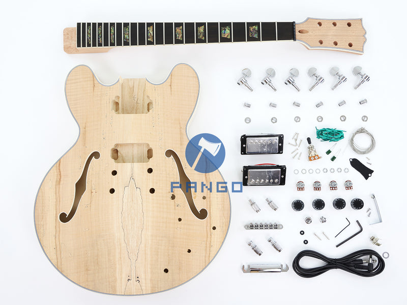 Semi Hollow Body ES-335 Style DIY Electric Guitar Kit (LRF-055, Limited Edition)