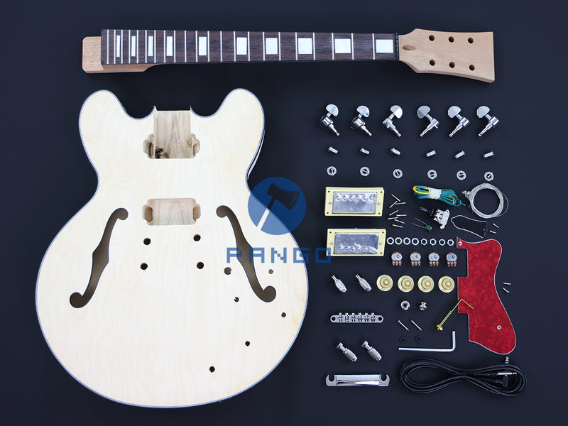 Semi Hollow Body ES-335 Style DIY Electric Guitar Kit (LRF-056, Limited Edition)