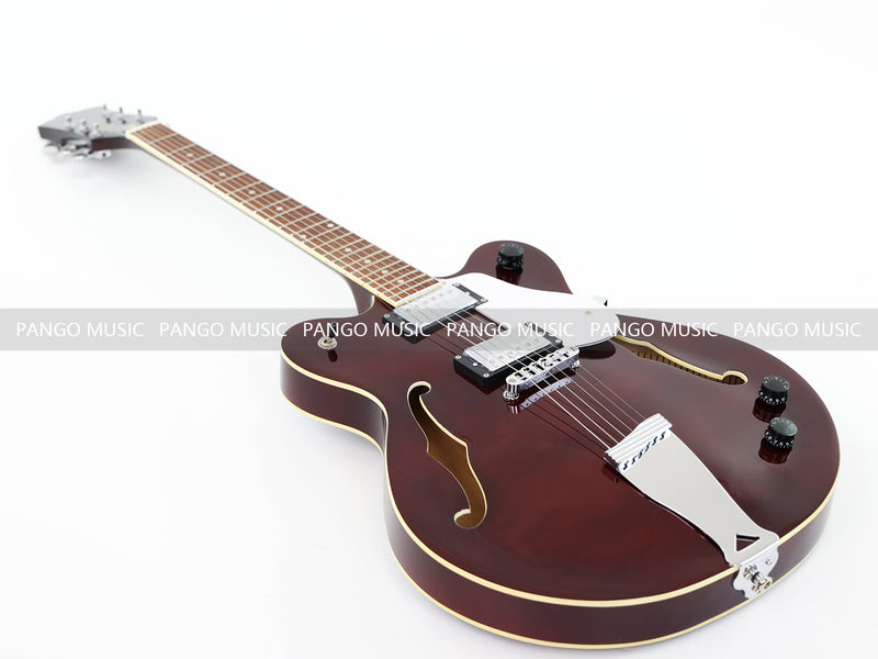 Semi Hollow Body ES-335 Style Burgundy Finish Electric Guitar (PHY-159)