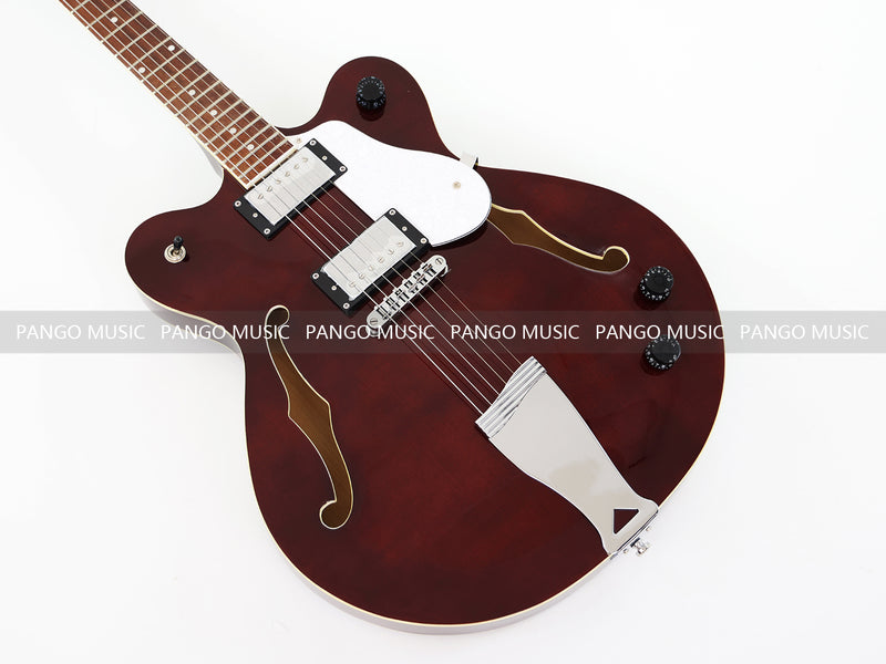 Semi Hollow Body ES-335 Style Burgundy Finish Electric Guitar (PHY-159)