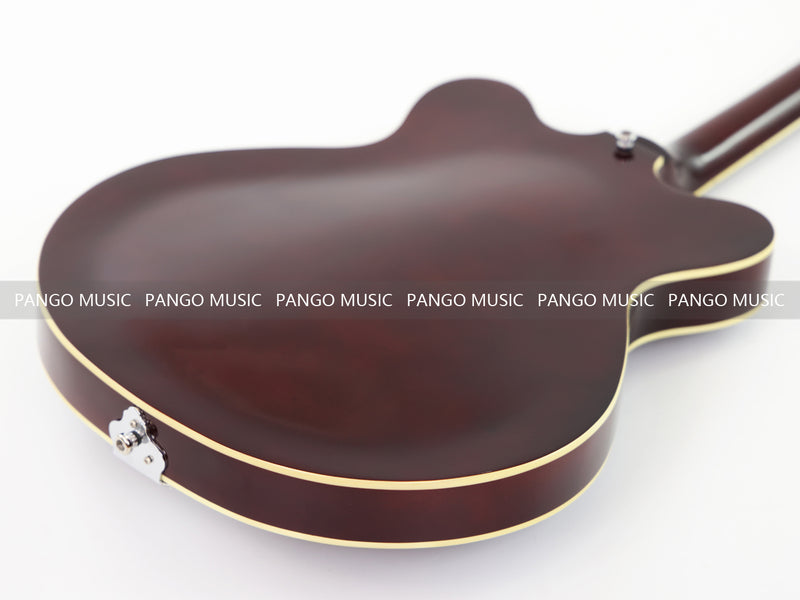 Semi Hollow Body ES-335 Style Burgundy Finish Electric Guitar (PHY-159)