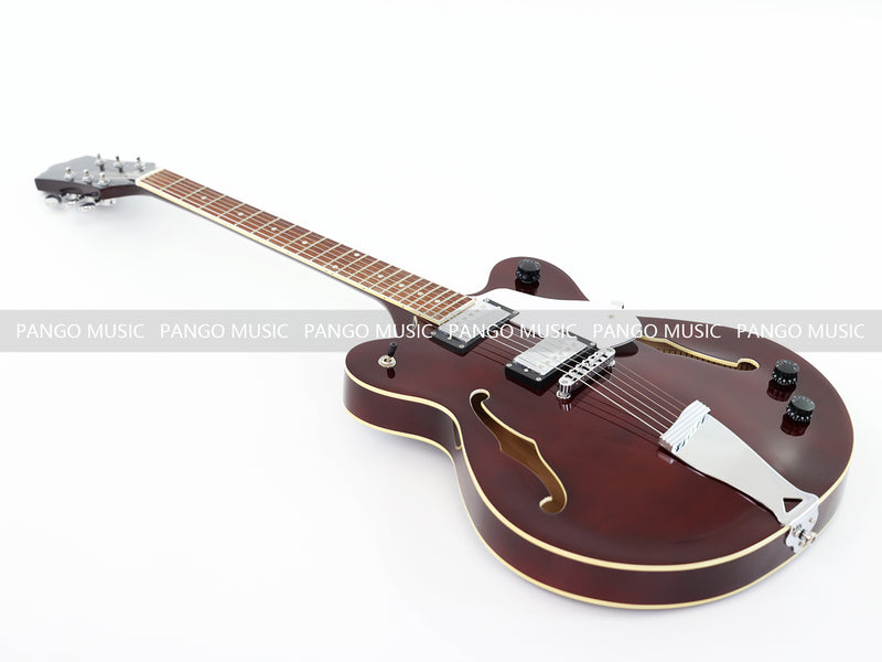 Semi Hollow Body ES-335 Style Burgundy Finish Electric Guitar (PHY-159)