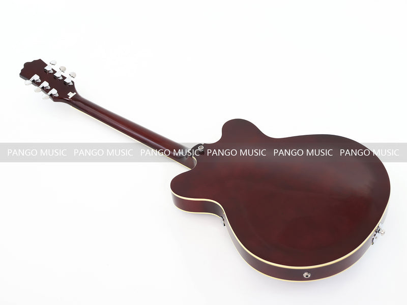 Semi Hollow Body ES-335 Style Burgundy Finish Electric Guitar (PHY-159)