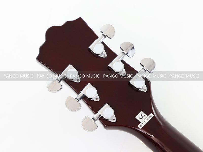 Semi Hollow Body ES-335 Style Burgundy Finish Electric Guitar (PHY-159)