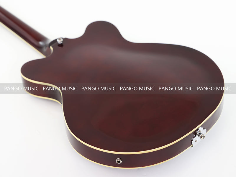 Semi Hollow Body ES-335 Style Burgundy Finish Electric Guitar (PHY-159)