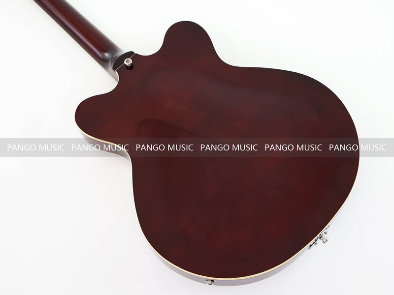 Semi Hollow Body ES-335 Style Burgundy Finish Electric Guitar (PHY-159)