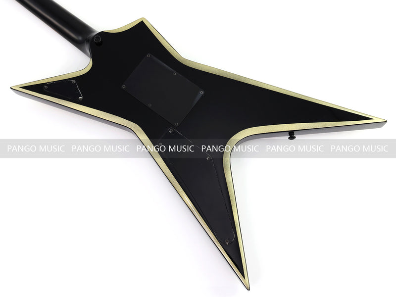 Sharp Pointed Star V Gloss Black Finish Electric Guitar (LRG-018X)