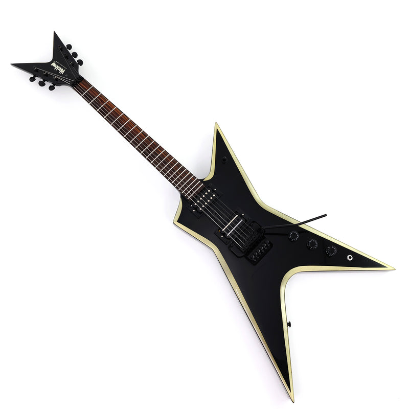 Sharp Pointed Star V Gloss Black Finish Electric Guitar (LRG-018X)