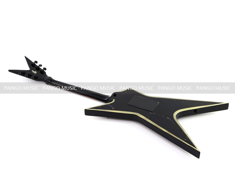 Sharp Pointed Star V Gloss Black Finish Electric Guitar (LRG-018X)
