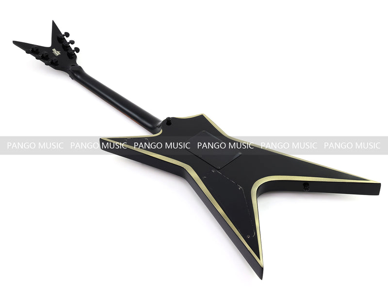 Sharp Pointed Star V Gloss Black Finish Electric Guitar (LRG-018X)