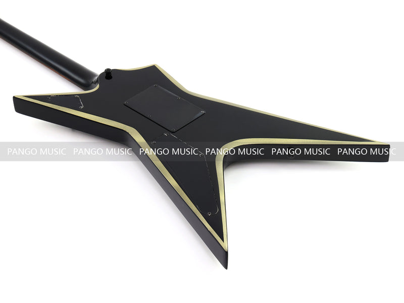 Sharp Pointed Star V Gloss Black Finish Electric Guitar (LRG-018X)