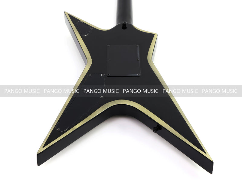 Sharp Pointed Star V Gloss Black Finish Electric Guitar (LRG-018X)