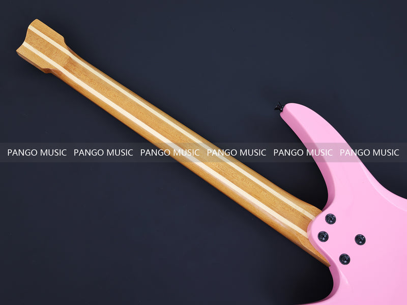 Slanted Frets Roasted Maple Neck Headless Electric Guitar with Active Electronics (PWT-1996X)