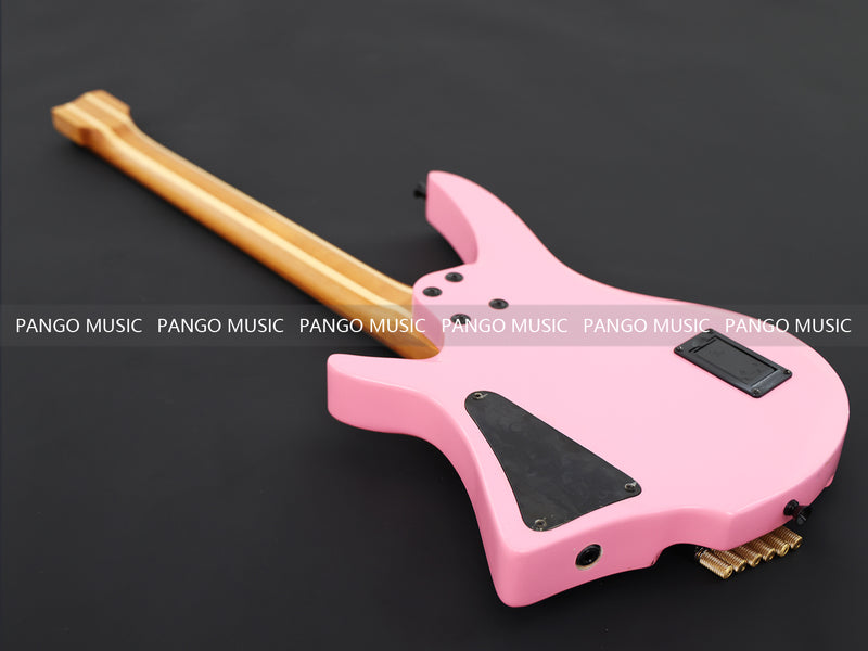 Slanted Frets Roasted Maple Neck Headless Electric Guitar with Active Electronics (PWT-1996X)