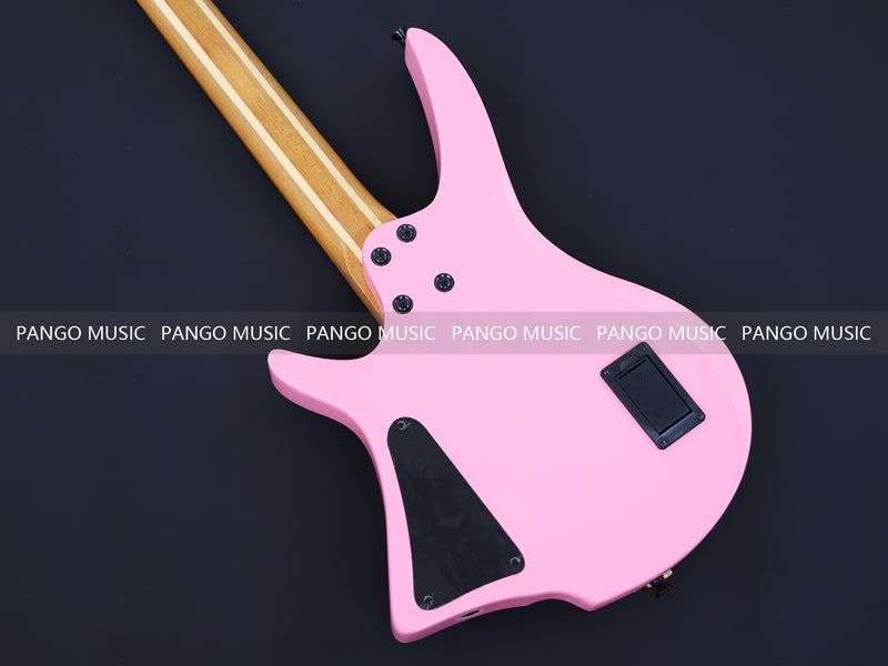 Slanted Frets Roasted Maple Neck Headless Electric Guitar with Active Electronics (PWT-1996X)