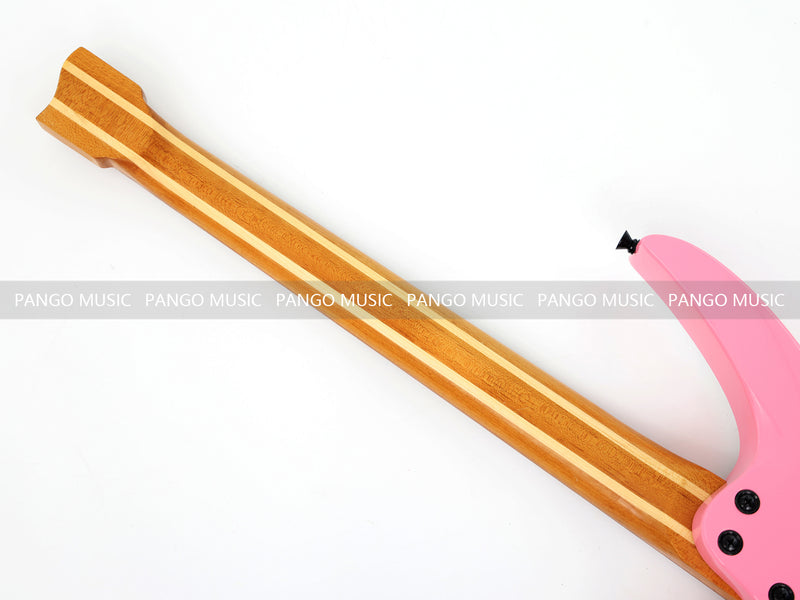 Slanted Frets Roasted Maple Neck Headless Electric Guitar with Active Electronics (PWT-1996X)