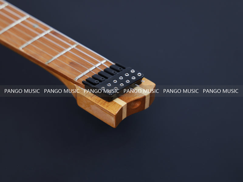 Slanted Frets Roasted Maple Neck Headless Electric Guitar with Active Electronics (PWT-1996X)
