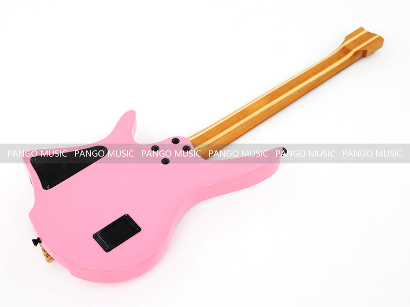 Slanted Frets Roasted Maple Neck Headless Electric Guitar with Active Electronics (PWT-1996X)