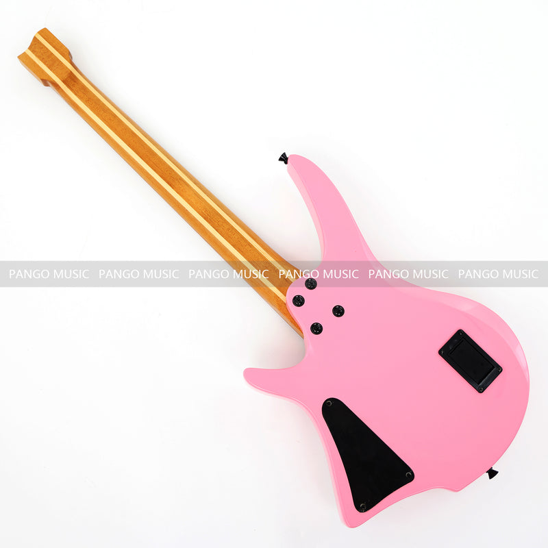 Slanted Frets Roasted Maple Neck Headless Electric Guitar with Active Electronics (PWT-1996X)