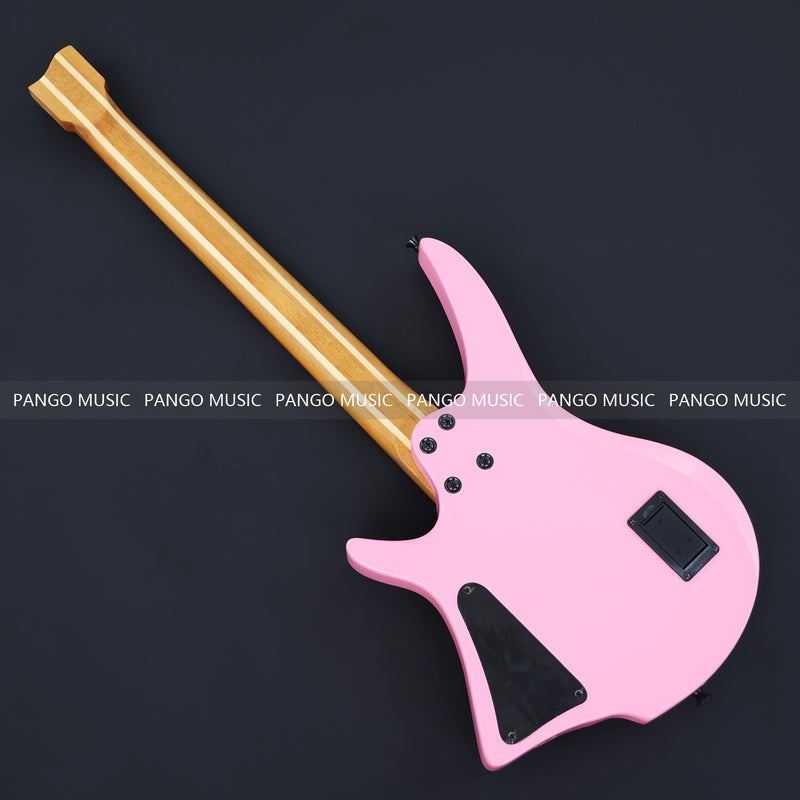 Slanted Frets Roasted Maple Neck Headless Electric Guitar with Active Electronics (PWT-1996X)