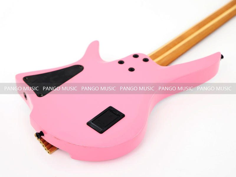 Slanted Frets Roasted Maple Neck Headless Electric Guitar with Active Electronics (PWT-1996X)