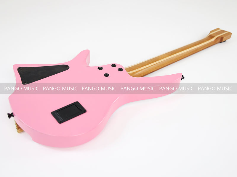 Slanted Frets Roasted Maple Neck Headless Electric Guitar with Active Electronics (PWT-1996)