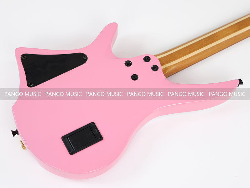 Slanted Frets Roasted Maple Neck Headless Electric Guitar with Active Electronics (PWT-1996)