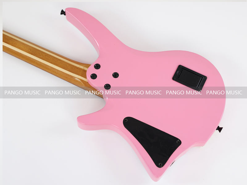 Slanted Frets Roasted Maple Neck Headless Electric Guitar with Active Electronics (PWT-1996)