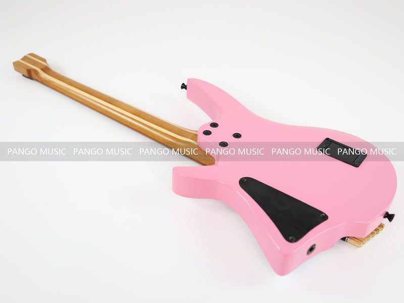 Slanted Frets Roasted Maple Neck Headless Electric Guitar with Active Electronics (PWT-1996)