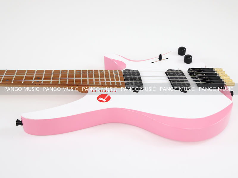 Slanted Frets Roasted Maple Neck Headless Electric Guitar with Active Electronics (PWT-1996)