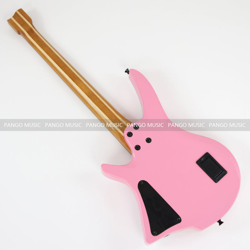 Slanted Frets Roasted Maple Neck Headless Electric Guitar with Active Electronics (PWT-1996)