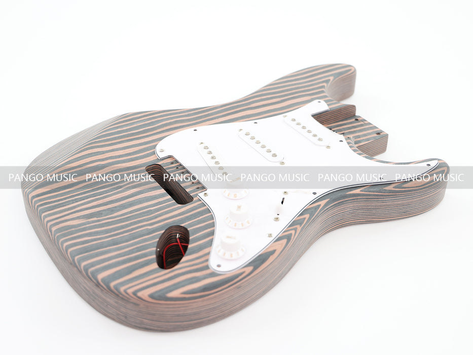 Solid Zebrawood Style DIY Electric Guitar Kit (PST-527F, Flash Sale, Fast & Free Shipping, No Taxes)