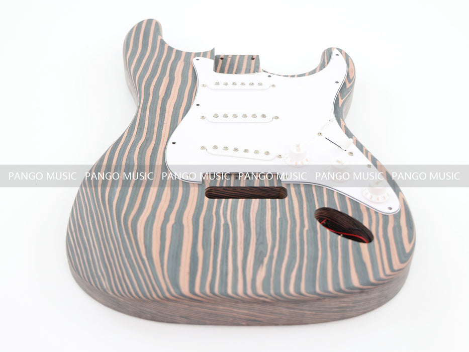 Solid Zebrawood Style DIY Electric Guitar Kit (PST-527F, Flash Sale, Fast & Free Shipping, No Taxes)