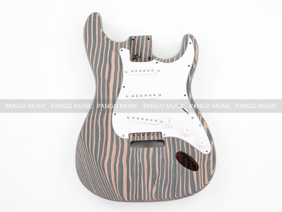 Solid Zebrawood Style DIY Electric Guitar Kit (PST-527F, Flash Sale, Fast & Free Shipping, No Taxes)