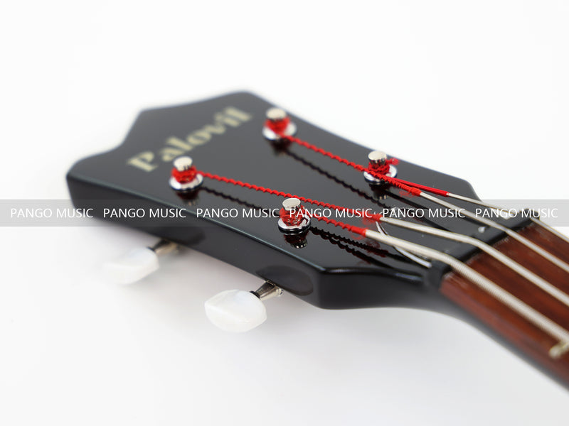 Sunburst Violin Semi-Hollow Body 4 String Electric Bass Guitar Bundle (PHY-165-B)