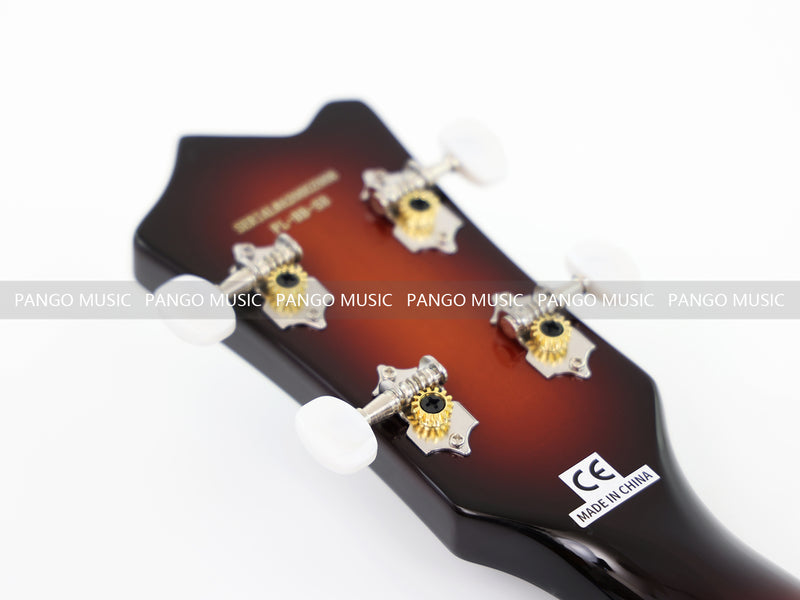 Sunburst Violin Semi-Hollow Body 4 String Electric Bass Guitar Bundle (PHY-165-B)