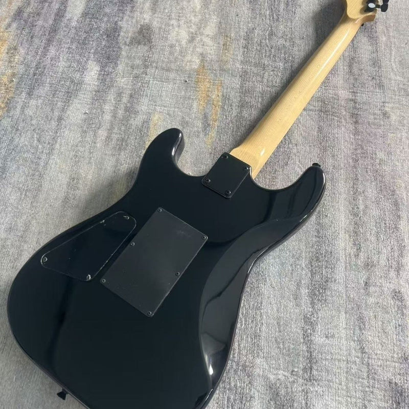Super Strat Style Electric Guitar with Gloss Graphic Finish & Double Locking Tremolo(LRG-088)