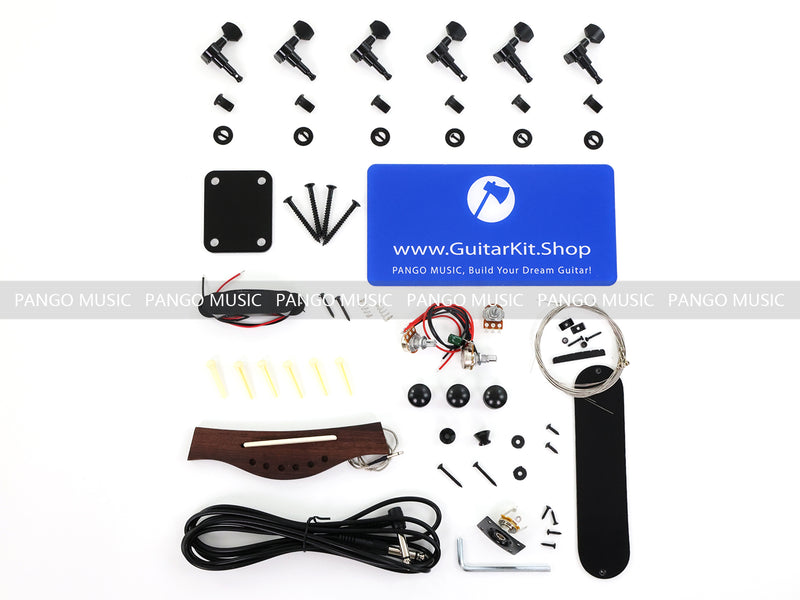 Tele Style Hollow Body DIY Acoustic-Electric Guitar Kit with Maple Top(PTL-051)