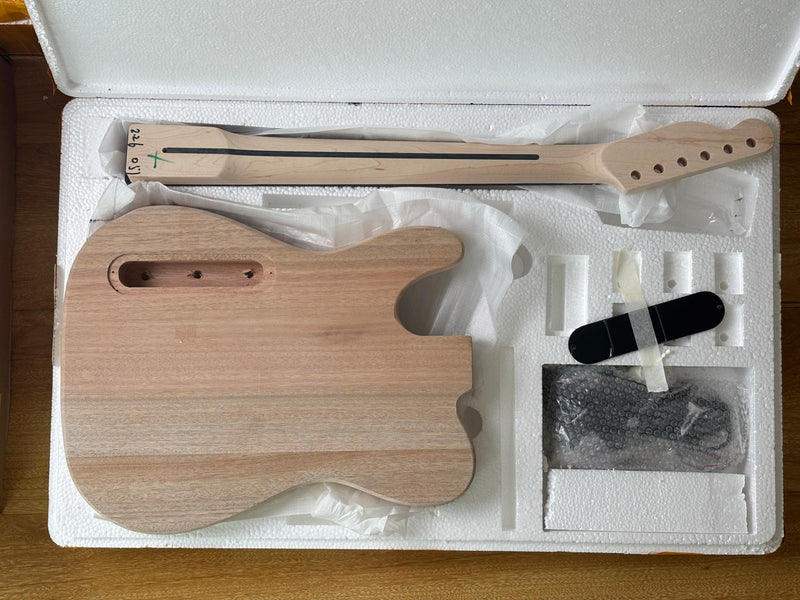 Tele Style Hollow Body DIY Acoustic-Electric Guitar Kit with Maple Top(PTL-051)